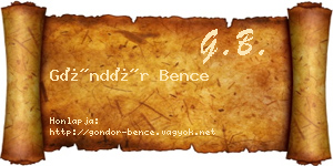 Göndör Bence névjegykártya