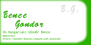 bence gondor business card