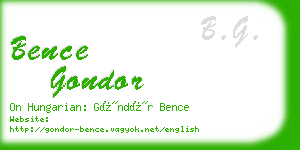 bence gondor business card